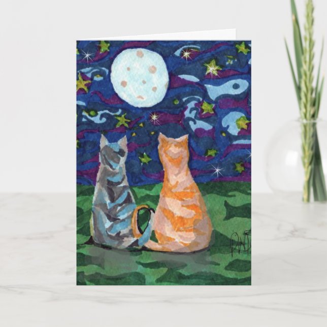 Carte art de sympathie de chat d'animal familier (Devant)