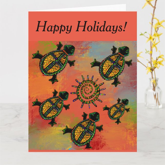 CARTE ART DE TORTUE SUD-OUEST     (Fleur jaune)