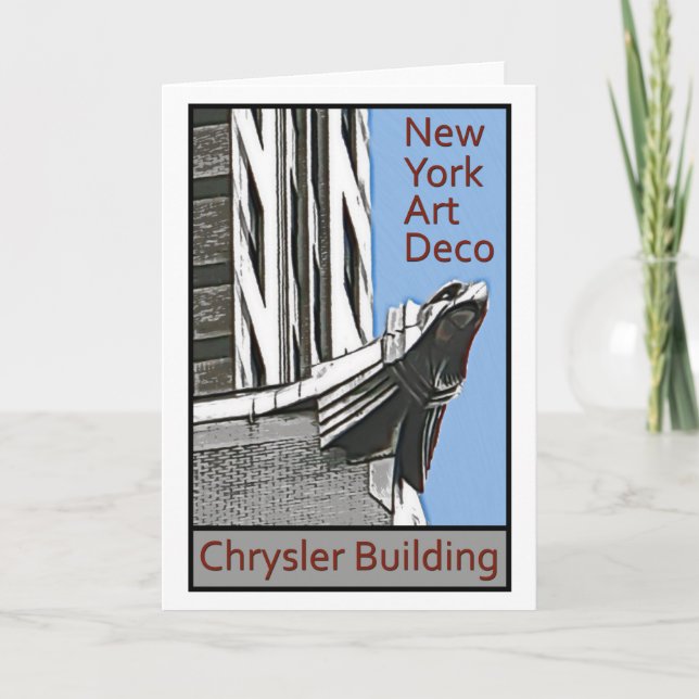 Carte Art déco de New York - Chrysler construisant Eagle (Devant)