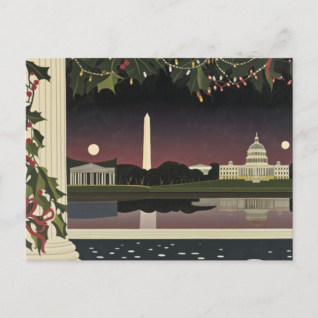 Carte Art déco de Washington DC Cityscape (Devant)