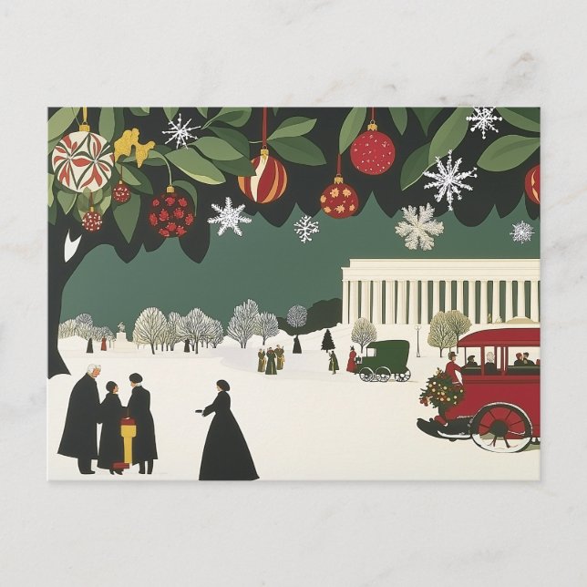 Carte Art déco de Washington DC Lincoln Memorial (Devant)