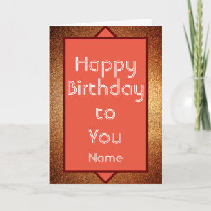 Carte Art Déco Or moderne Joyeux anniversaire