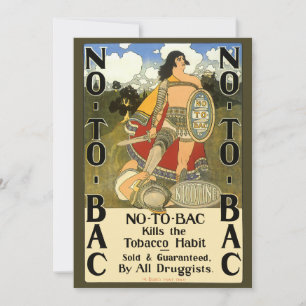 Carte Art d'étiquette de produit vintage, Non au Bac, Ar