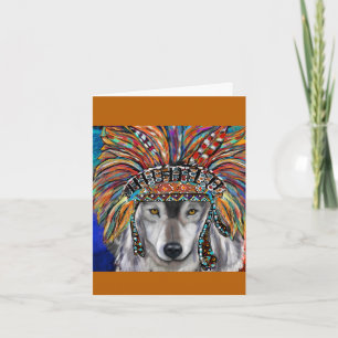 Carte Art du Loup Gris