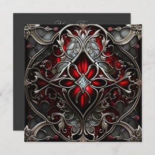 Carte Art du rubis métallique