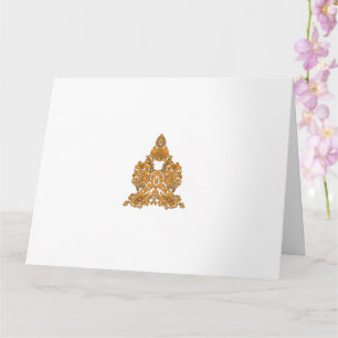 Carte Art Floral Paisley ・ Décor Boho Orange