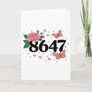 Carte Art floral rétro anti-Trump Président
