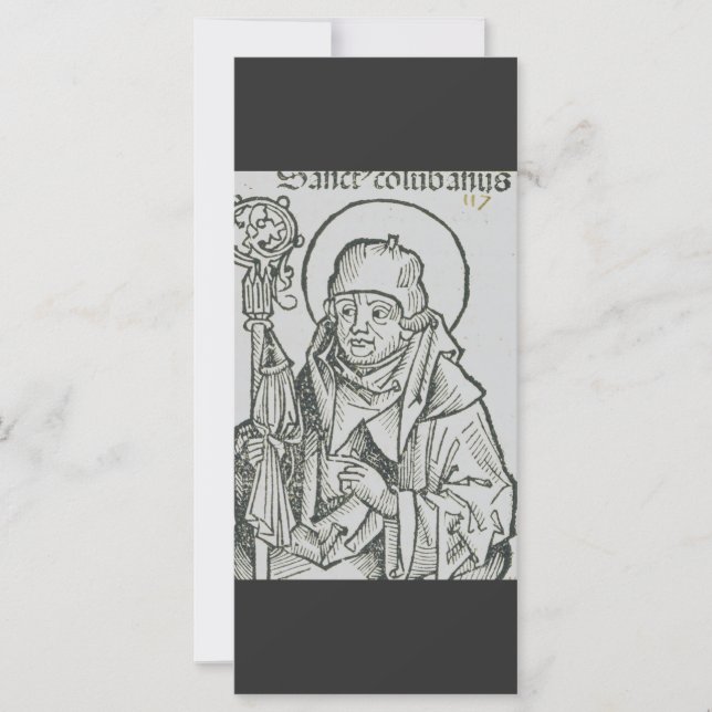 Carte Art graphique sacré de Saint Colomba d'Iona celtiq (Devant)