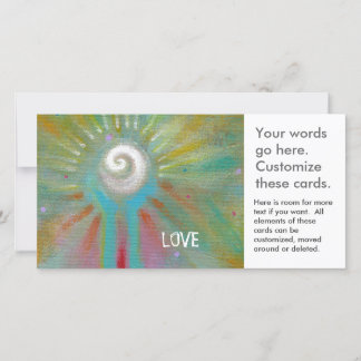 Carte Art inspiré coloré amusant moderne espoir amour