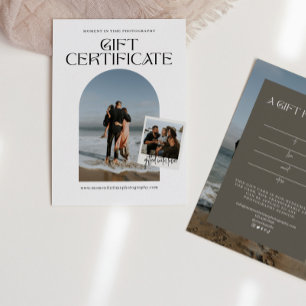 Carte Art moderne photo certificat cadeau photo