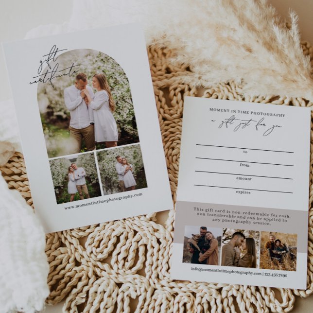 Carte Art moderne photo certificat cadeau photo (Créateur téléchargé)