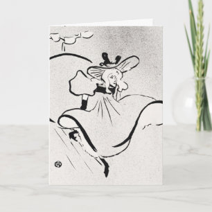 Carte Art noir et blanc Jane Avril par Toulouse Lautrec