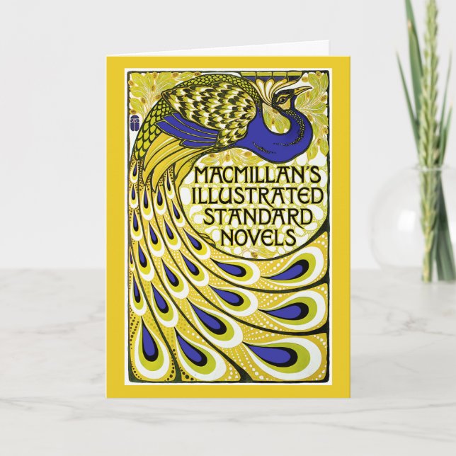 Carte Art Nouveau : Illustration Peacock (Devant)