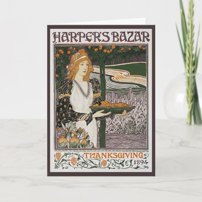 Carte : Art Nouveau - L.Rhead - thanksgiving (Devant)