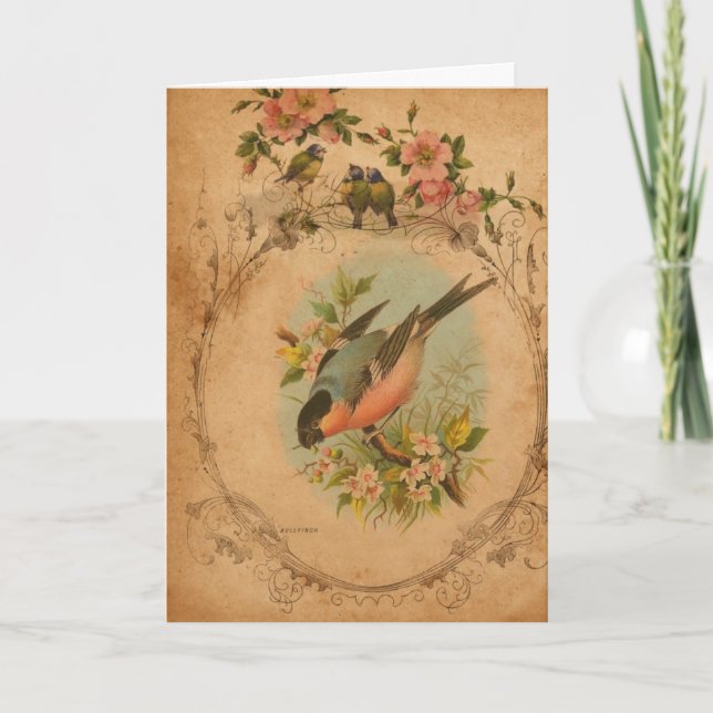 Carte Art numérique Bull Finch (Devant)
