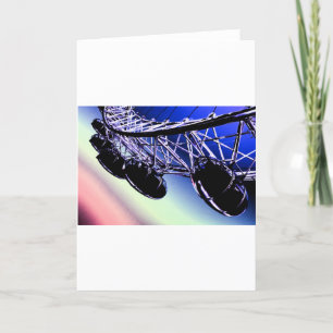 Carte art numérique de Londres de roue de millénaire