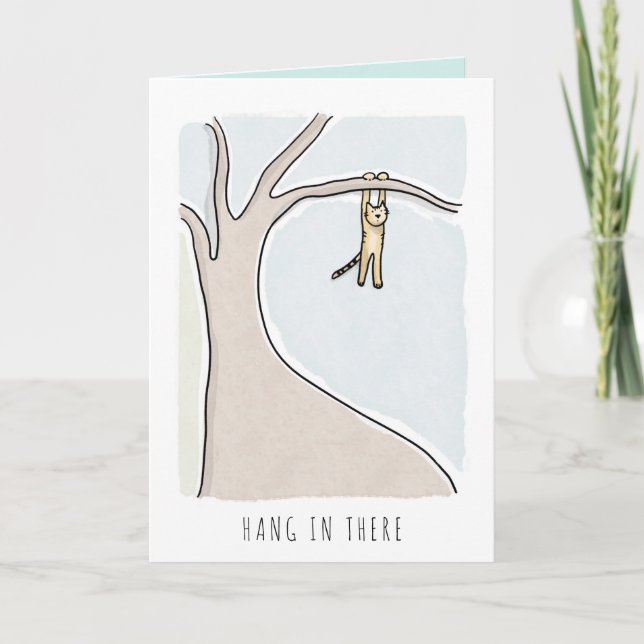 Carte Art original Hang in it Encouragement (Devant)