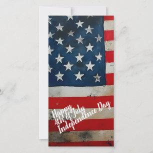 Carte Art patriotique du 4 juillet jour de l'indépendanc