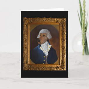 Carte Art Peintre "Gentleman" Irlandais Terrier