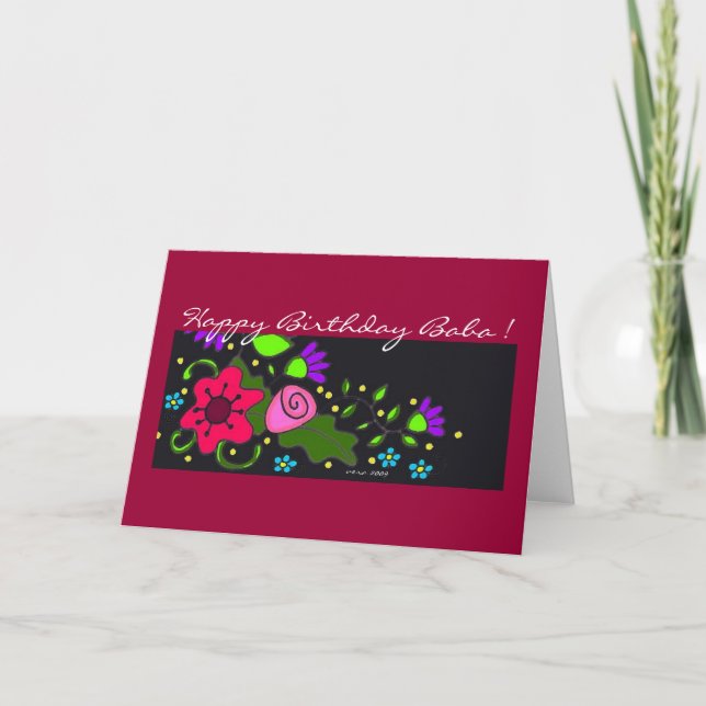 Carte Art populaire floral d'Ukrainien de motif (Devant)