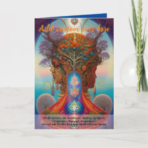 Carte Art sacré Arbre mystique de la vie Rêveur spiritue