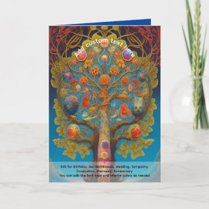 Carte Art sacré Arbre mystique de la vie Rêveur spiritue