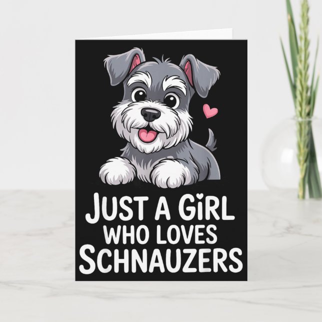 Carte Art Schnauzer pour femmes filles enfants Mini Schn (Devant)