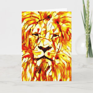 Carte   Art Vibrant Lion Card