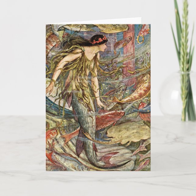 Carte Art victorien de sirène par H J Ford (Devant)