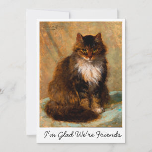 Carte Art Vintage de Chat Maine Coon Je Suis Heureux que