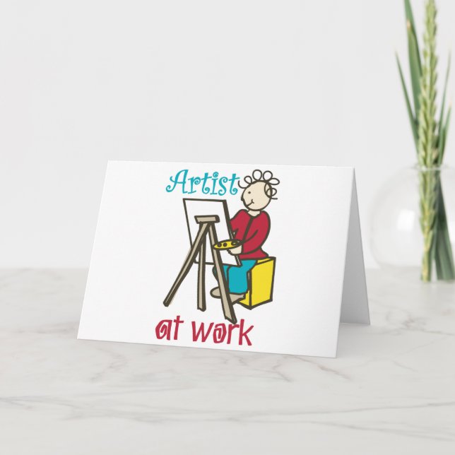 Carte Artiste Au Travail (Devant)