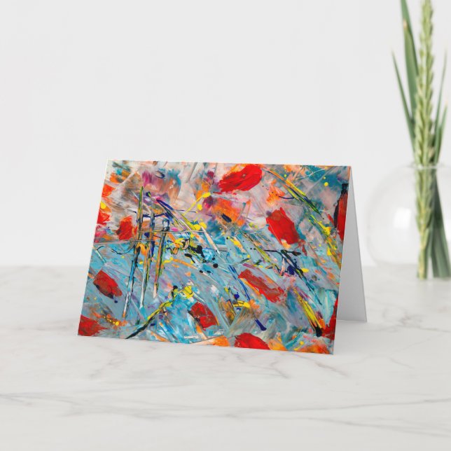 Carte Artiste créatif Peintre Abstrait penseur Anniversa (Devant)