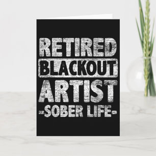 Carte Artiste de black-out à la retraite Vie sobre
