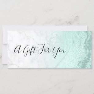Carte Artiste de maquillage moderne en marbre vert menth