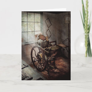 Carte Artiste graphique - L'humble presse à imprimer