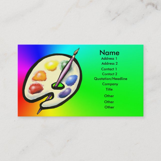 Carte artistique (Devant)