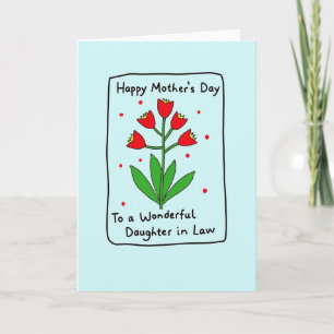 Carte artistique de fleurs pour la plus douce fête