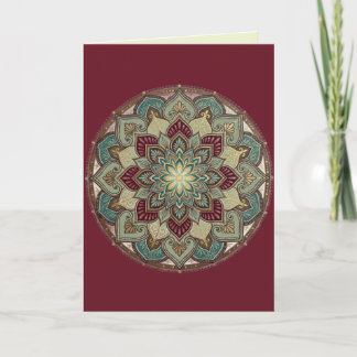 Carte artistique vierge ambiance hippie mandala te