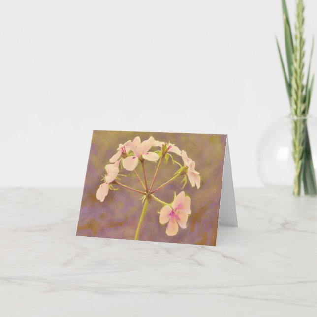 Carte Artsy Geranium Bunch de Gertie's Garden (Devant)