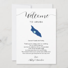 Carte Aruba Mariage Bienvenue Lettre Itinéraire Ca