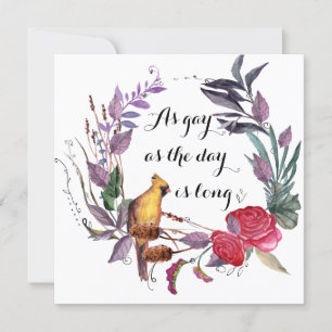 Carte As Gay as Day is Long Card