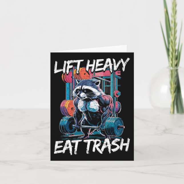 Carte Ascenseur Lourd Manger Trash Poids Bodybuilding Gy (Devant)