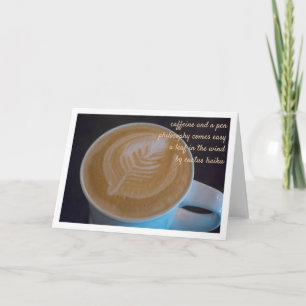 Carte Aspirateur de café en latte de Haiku personnalisab