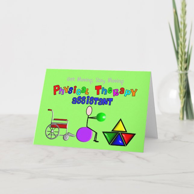 Carte Assistant de physiothérapie Cadeaux graphiques uni (Devant)