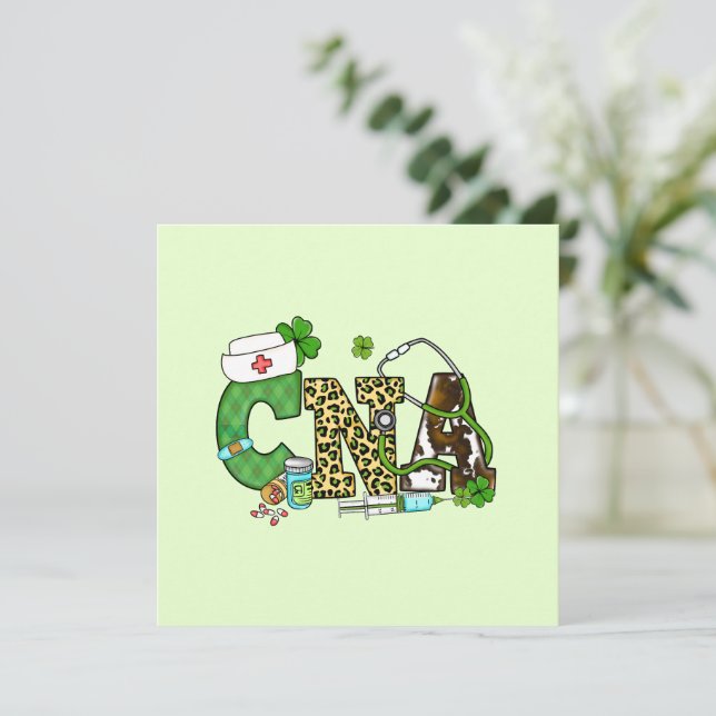 Carte Assistant en soins infirmiers certifié St. Patrick (Debout devant)