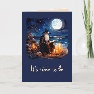 Carte Assistant lecture d'un livre - Wicca Halloween 1