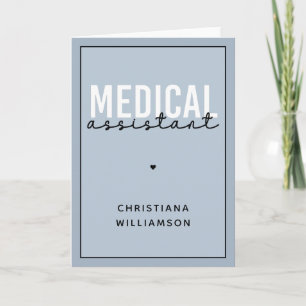 Carte Assistant Médicale personnalisé   Cadeau de l'assi