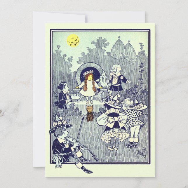 Carte Assistant vintage d'Oz, Dorothy rencontre les Munc (Devant)
