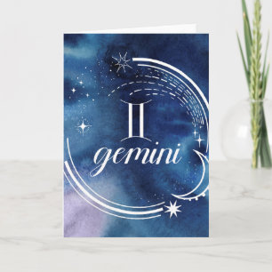 Carte Astrologie des aquarelles - Gemini