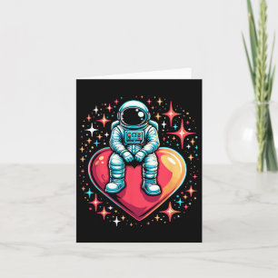 Carte Astronaute de l'espace cœur Lloon Saint-Valentin S